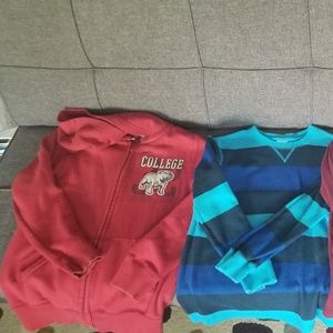 Boys LS shirt lot & hoodie